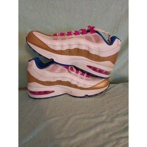 RARE Nike Air Max 95 Peanut Butter Jelly Gold/White shoes, 310830-120, size 5Y
